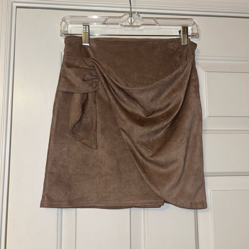 Altard state velvet wrap midi skirt